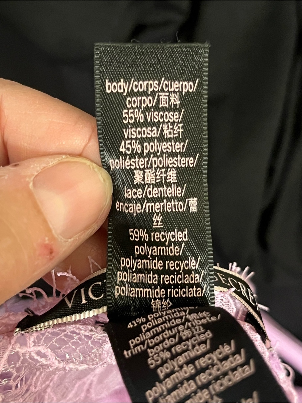 Victoria’s Secret Lilac Jacquard Slip Dress Babydoll Eyelash Lace Romantic M - Picture 11 of 12